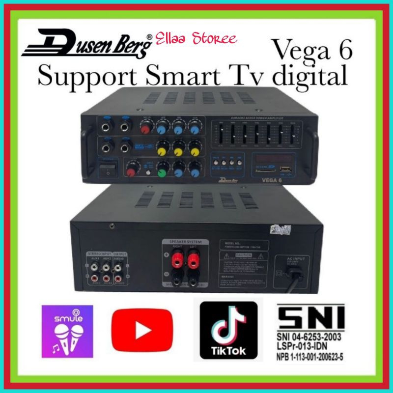 Amplifier Karaoke DUSENBERG VEGA 6 Karaoke Smart Tv Youtube Bluetooth