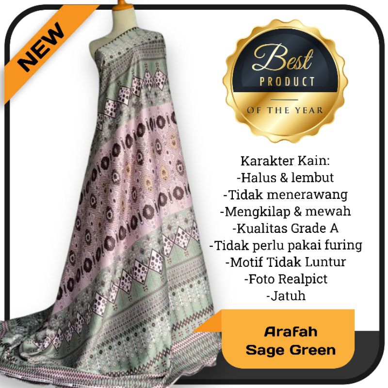 Kain Dr Silk Motif Arafah harga setengah meter