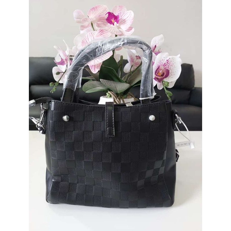 73011 black tas slempang simport Taoleyu tas sling bag
