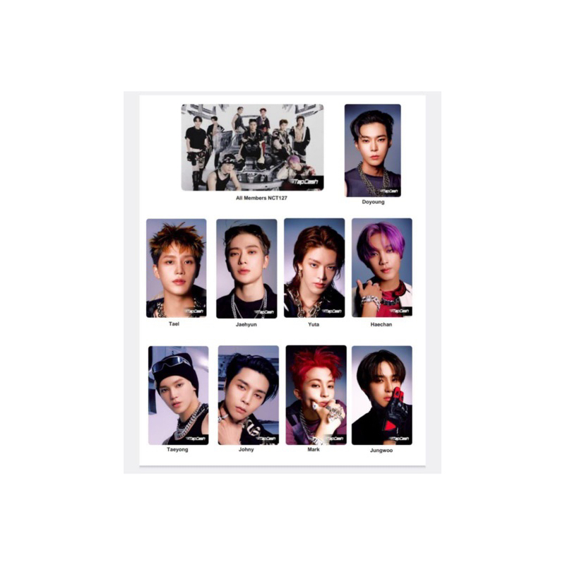 TAPCASH BNI NCT 127 JAEHYUN HAECHAN MARK JUNGWOO TAEIL YUTA TAEYEONG JOHNNY DOYOUNG