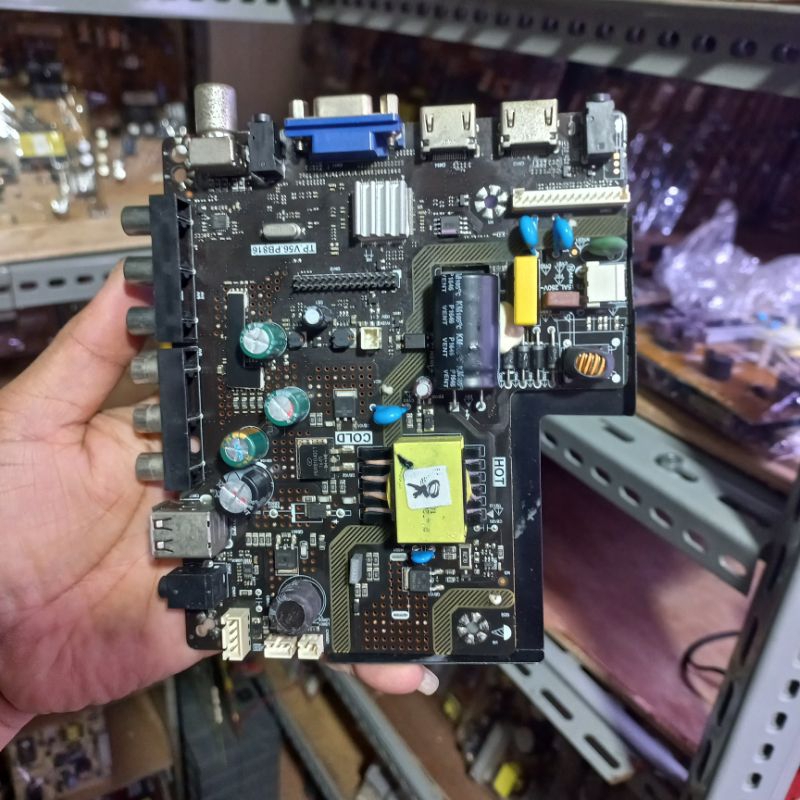 MB TV LED AKARI LE32V90 - MESIN TV - MOTHERBOARD - MAINBOARD TV LED AKARI LE32V90