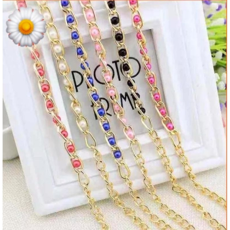 Medan Termurah Fashion Wanita Ikat Pinggang cantik Belt Rantai Slim Model Mutiara