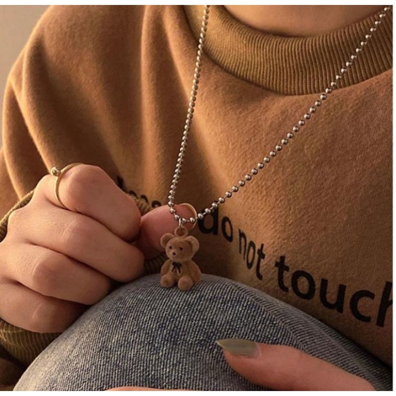 KALUNG TEDDY BEAR NECKLACE LUCU CANTIK KALUNG MOTIF BERUANG KALUNG FASHION IMPORT