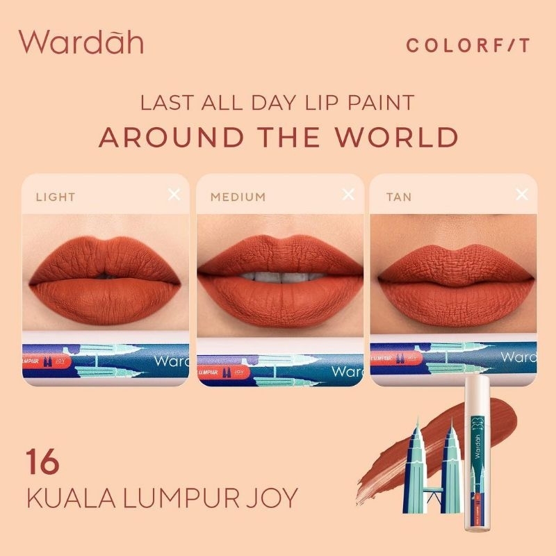 Wardah Colorfit Last All Day Lip Paint 4.2g (100% Original)