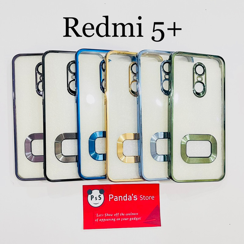 Softcase Redmi 5+ / 5 Plus Lens Protector Circle Chrome Logo Clear Case