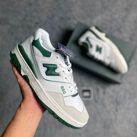 Sepatu New Balance 550 White Green Putih Hijau Premium