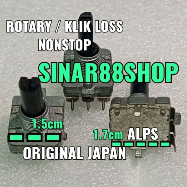 HRG 1pcs ALPS JAPAN ORIGINAL ASLI POTENSIO TAPE MOBIL KLIK ROTARI ROTARY NON STOP  VARIABLE VR TRIMP