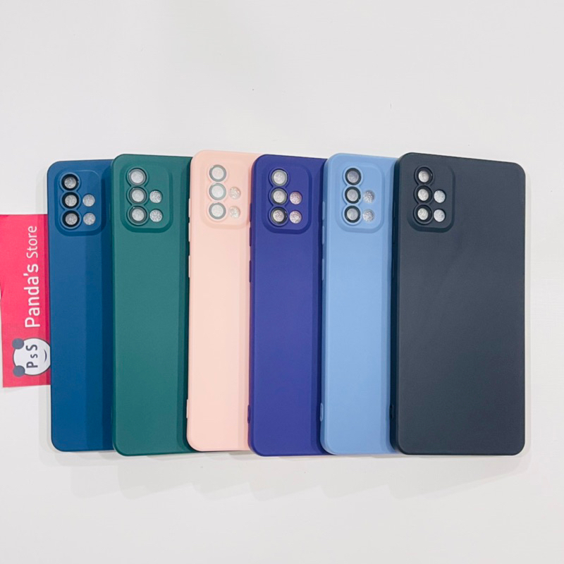 Case Samsung A71 Lenspro Makaron Full Color Softcase Pro Lensa