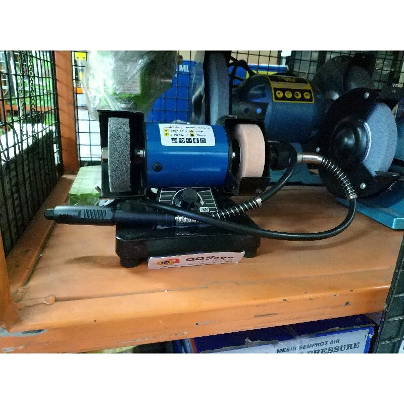 Mesin gerinda duduk 3" - Bench grinder 3 inchi - mesin gerinda tuner kepala flexible
