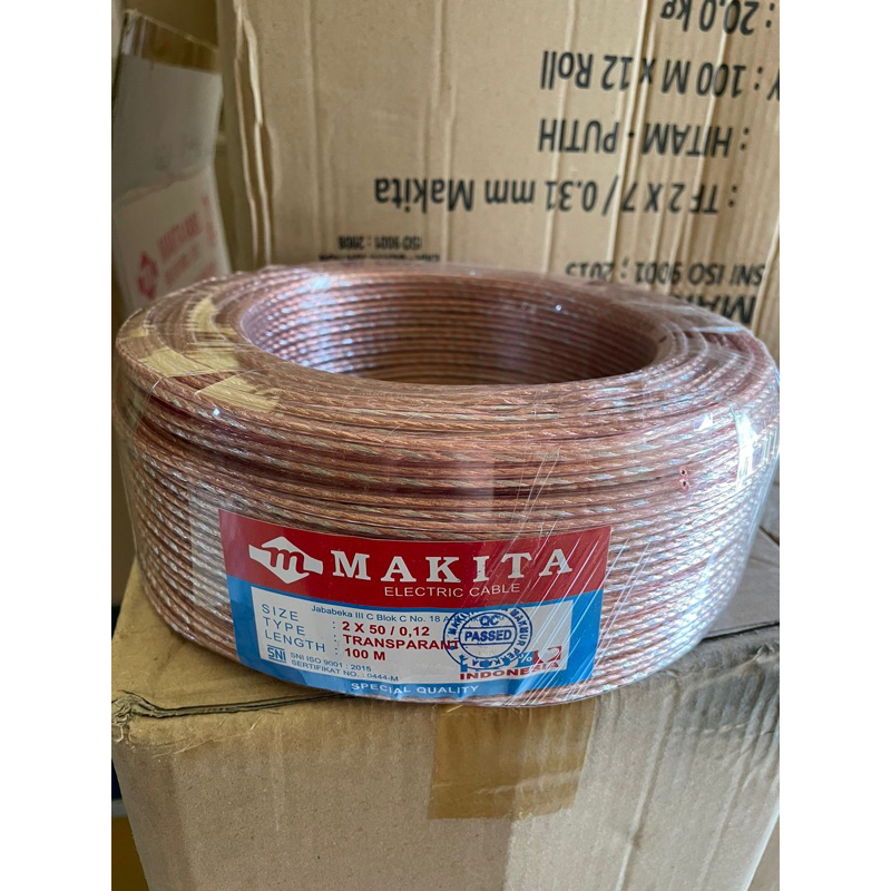 KABEL MAKITA 2X50 100M 1 Roll TEMBAGA MURNI Kabel speaker