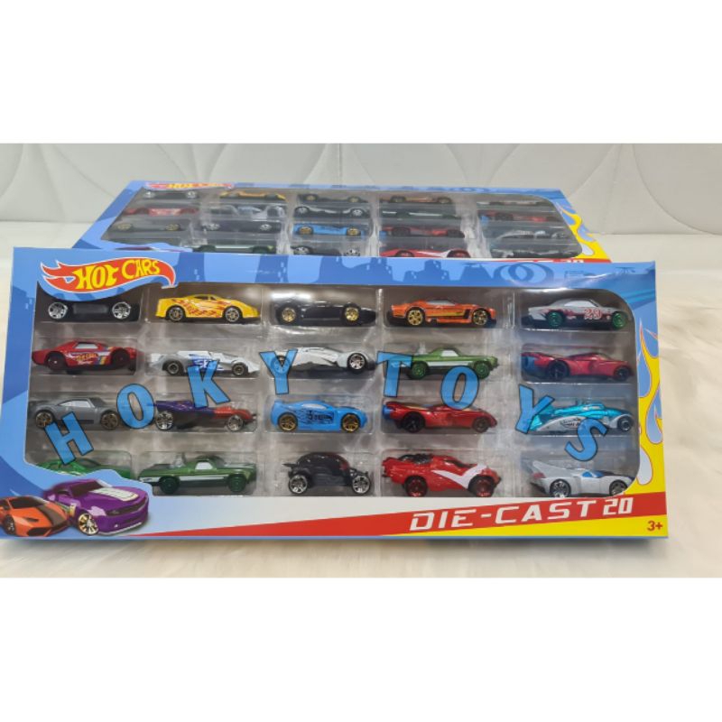 MAINAN MOBIL HOT CARS DIECAST  METAL ISI 20PCS  - MAINAN DIE CAST SET MOBIL HOT WHEEL