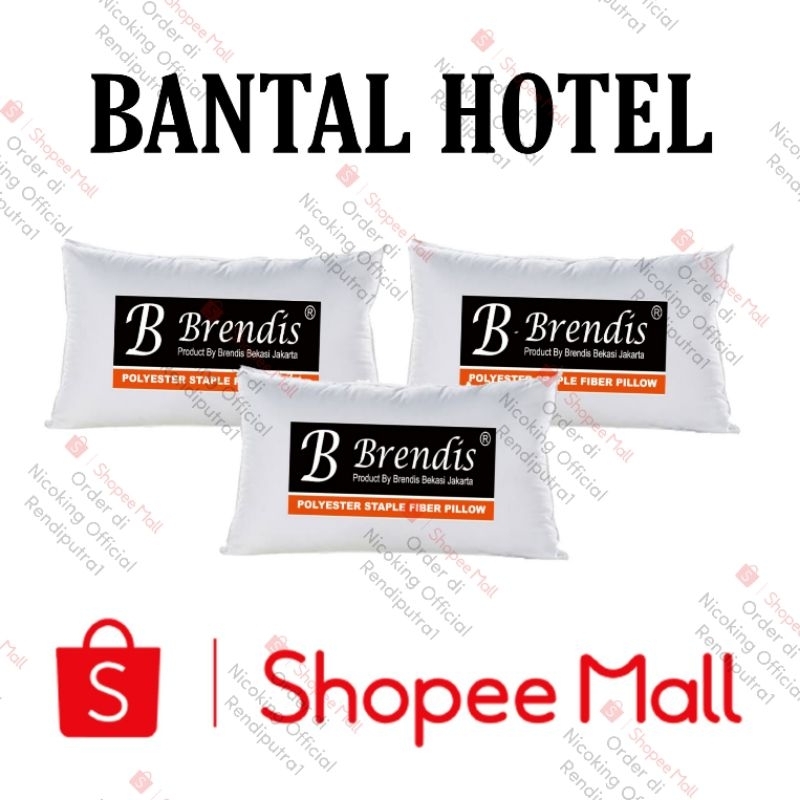 Brendis 2Bantal dan 1Guling Brendis Dan Nicoking Hotel Tidur Kepala Bintang 5 Empuk Lembut Tebal Murah Mewah Asli Silikon