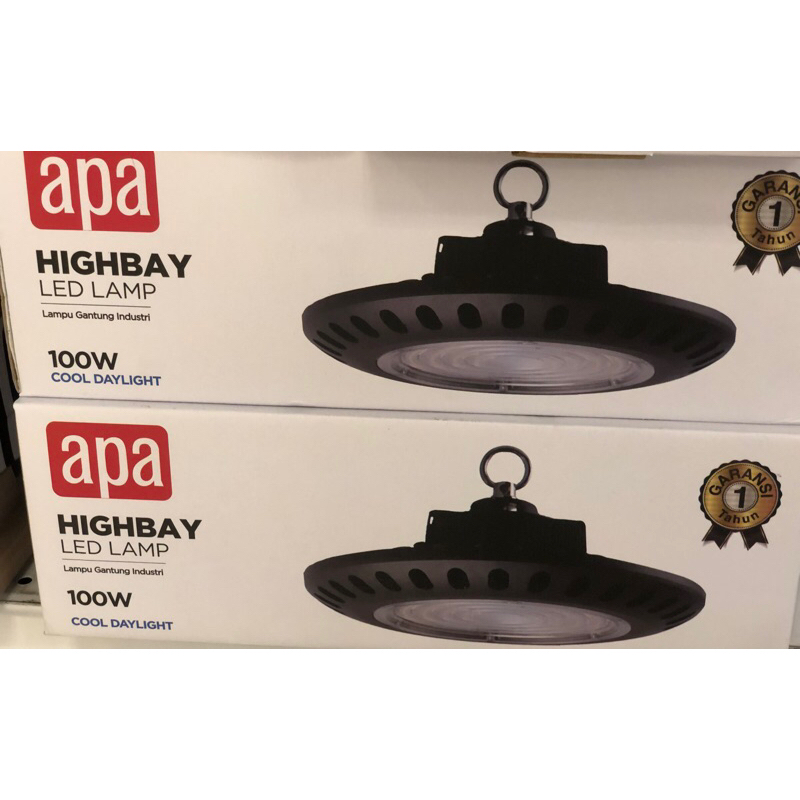 APA HIGHBAY LAMPU LED GANTUNG PLAFON 100W PUTIH/ACE HIGHBAY LED EDO 100W/ACE LAMPU GUDANG LED/APA LAMPU INDUSTRIAL 100W/ACE LAMOU INDOOR INDUSTRIAL/ACE INDUSTRIAL LIGHT