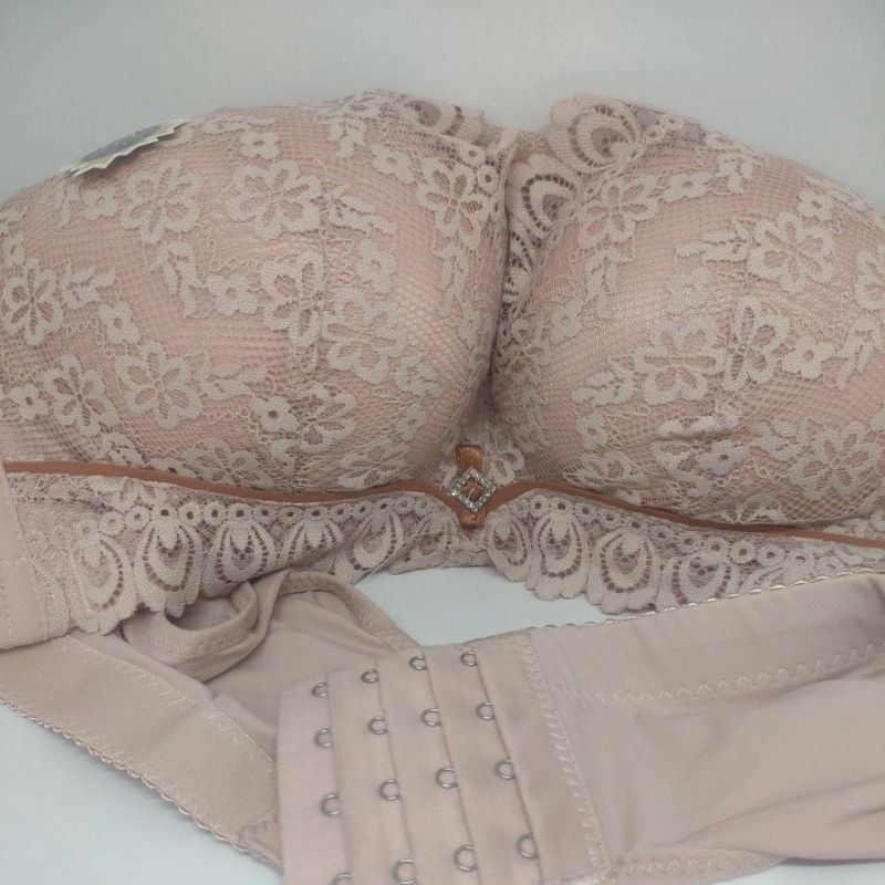 Bra Sorex CA 055 Adhira renda premium cup C- D, tanpa kawat, busa 38-44