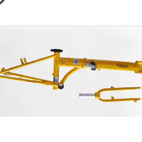 Frame Fork Fnhon Storm V Brake Kuning Yellow 20 22 inch not discbrake