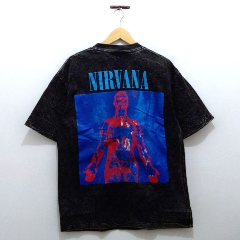 Kaos Baju Nirvana  Bleach T-shirt Tie dye Oversize