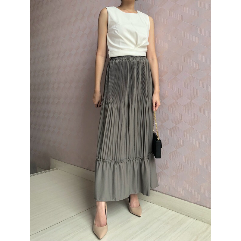 ISLA PLEATED SKIRT / Rok Plisket Lidi Cabang / Rok Duyung Mermaid / Pleats Pleated Skirt Mermaid