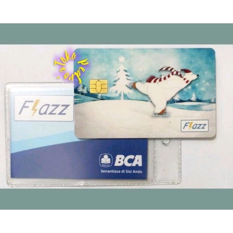 Flazz BCA Natal /Christmas Edition - HOLIDAY 2017 - SKATING POLAR BEAR ORI /Like eTOLL eMONEY Tapcash or Brizzi