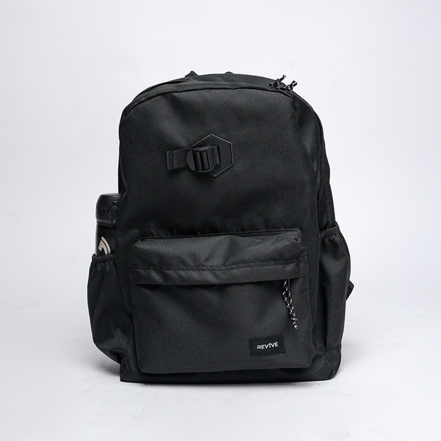 REVIVE Triton Black Hitam - Tas Ransel Backpack Polos Murah Everyday Basic