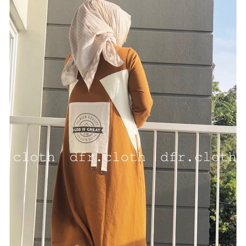 PRELOVED ABAYA HAZELNUT MAPLE BY DFR CLOTH KALEELA ID JAVINA HIKMAT GAMIS MUSLIMAH GAMIS MURAH BAJU 