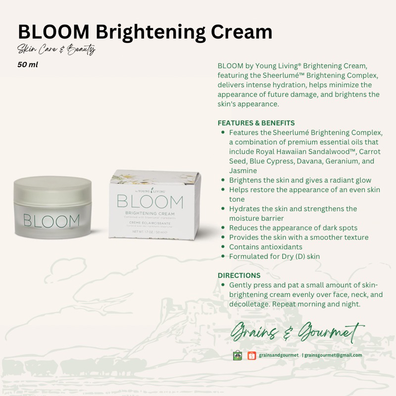 Young Living / YL - BLOOM Brightening Cream