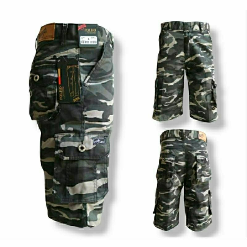 Celana Cargo Loreng Doreng Pendek Pria Kimpul size 27-38