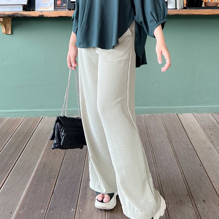 Kulot Highwaist Premium - Celana Kulot Bahan Crinkle Airflow