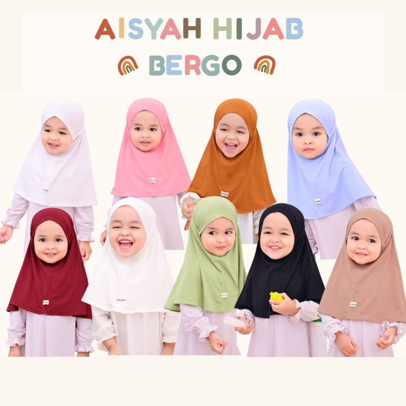 Aisyah Hijab Bergo Instan Anak Rayon Spandek Premium 0-9 Tahun