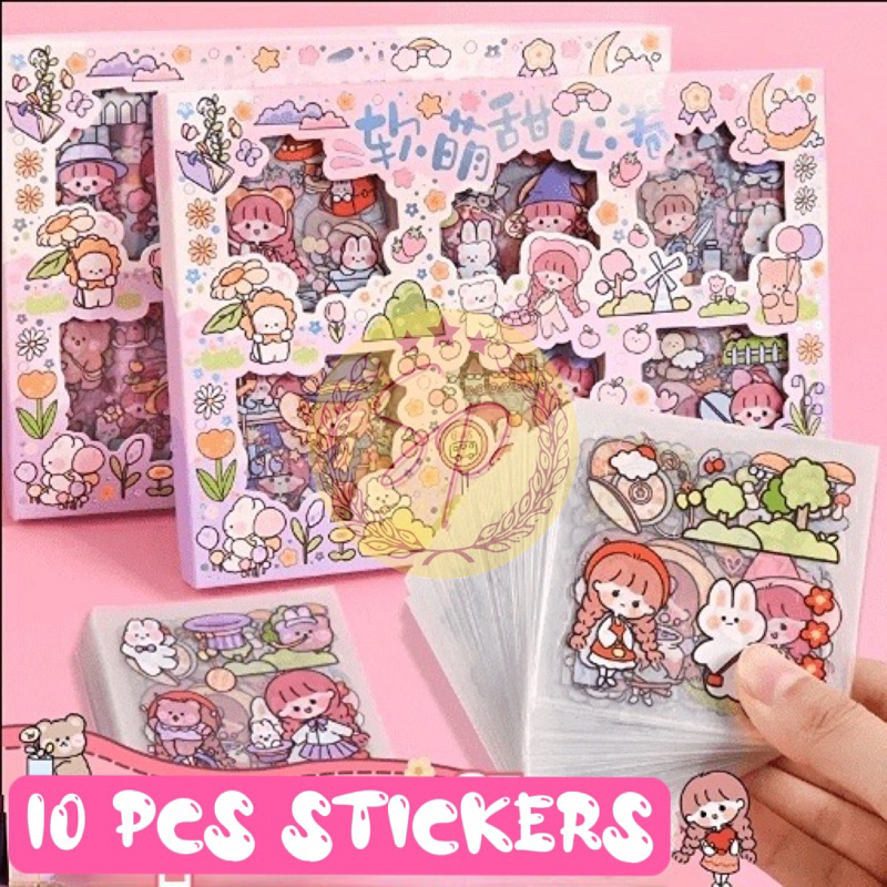 

STIKER MOTIF LUCU ANTI AIR/WATERPROOF STICKER @10 PCS