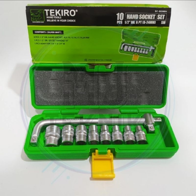 Kunci Shock Box TEKIRO 1 Set Isi 10pcs | SC-SE0604 Tipe 6PT Asli Original