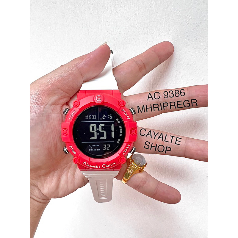 Alexandre Christie 9386 MHRIPREGR Red Merah White Putih Digital