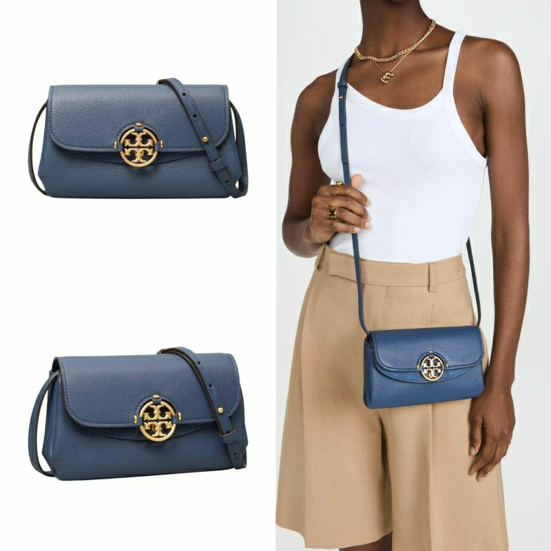 Tory Burch Miller Wallet Crossbody Bag Bluestone Ghw