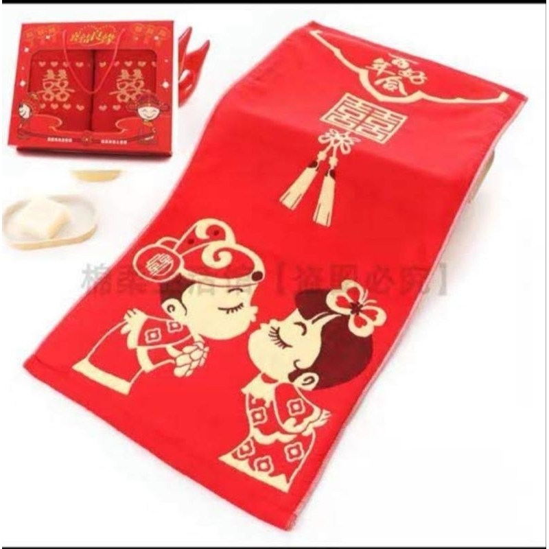 Handuk muka + FREE kotak/handuk teapai Import Sangjit