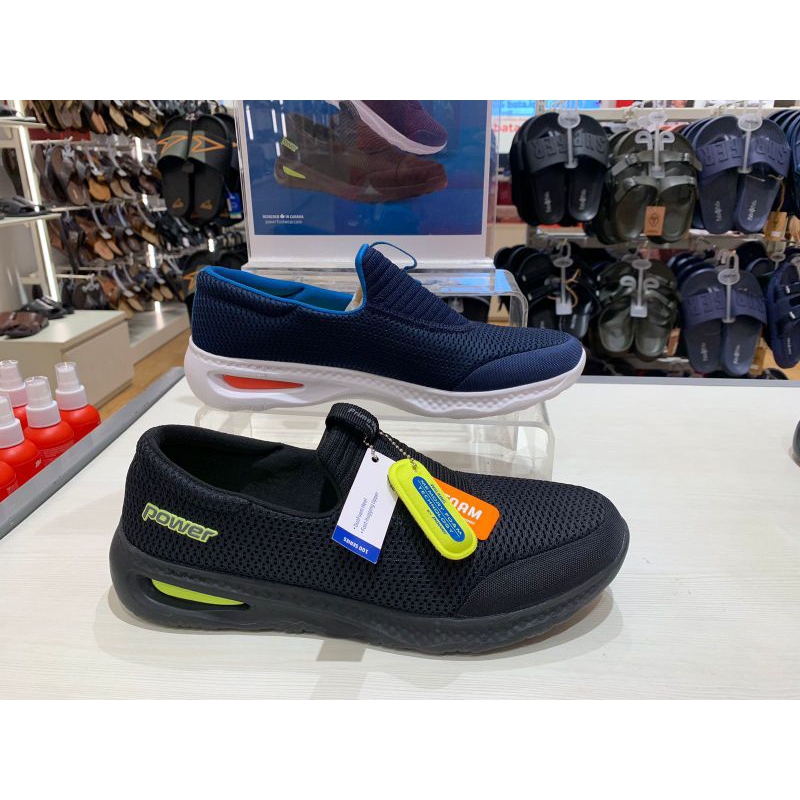 Sale Sepatu Pria Sneakers Slip On Bahan Lembut Ringan Bantalan Nyaman Empuk Original Bata Power 8286
