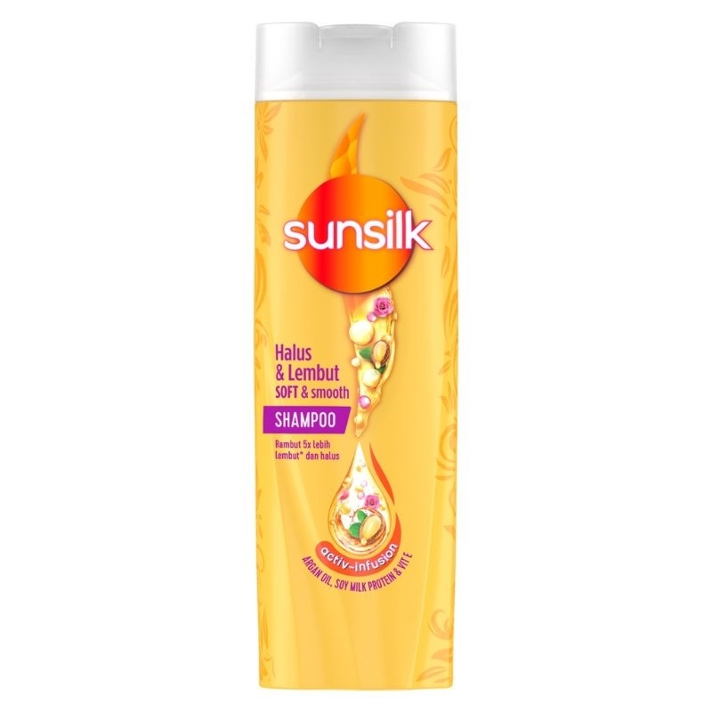 SUNSLIK Shampoo Rambut Lembut Soft &amp; Smooth 160 ml Activ-infusion Rambut 5X Lebih Lembut dan Harum