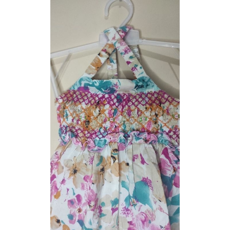 smocked dress cantik preloved