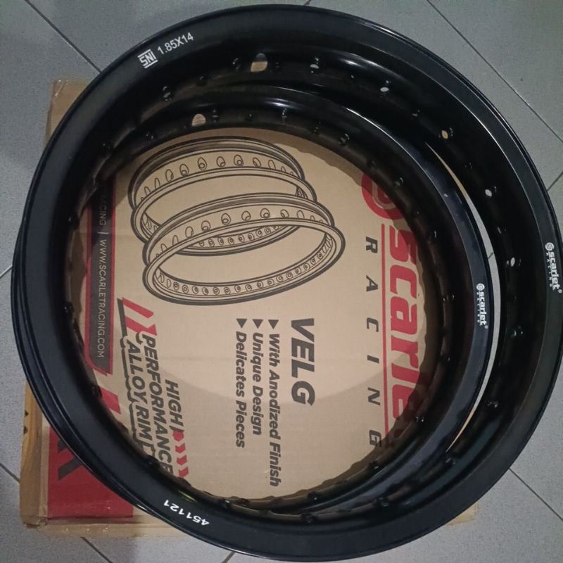 VELG SCARLET WR SEPASANG 185/215 RING 14 BLACK