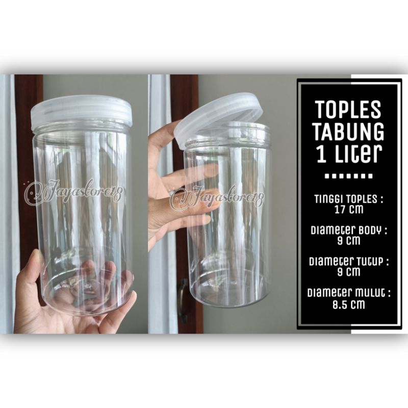 20PCS 60PCS TOPLES 1Liter MURAH TEBAL 65gr diameter 8.7cm 9cm TOPLES TABUNG MURAH TEMPAT WADAH KUE K