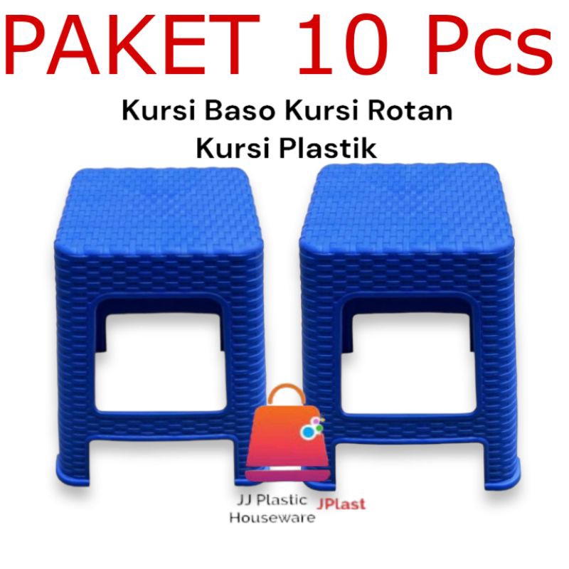 PROMO!!! 15pcs Kursi Plastik Kursi Baso Rotan Kursi Cafe Kursi Bubur