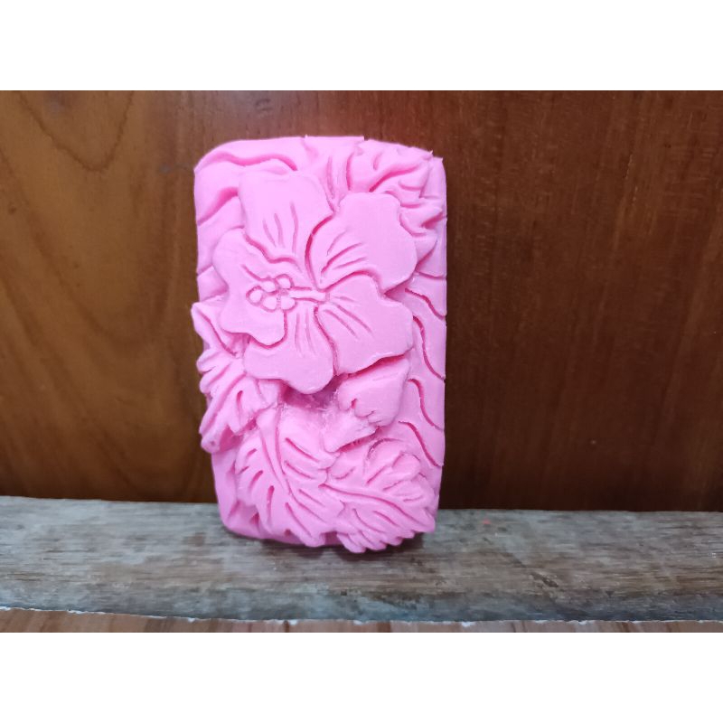 sabun ukir / prakarya kerajinan patung sabun ukir bentuk lukisan bunga