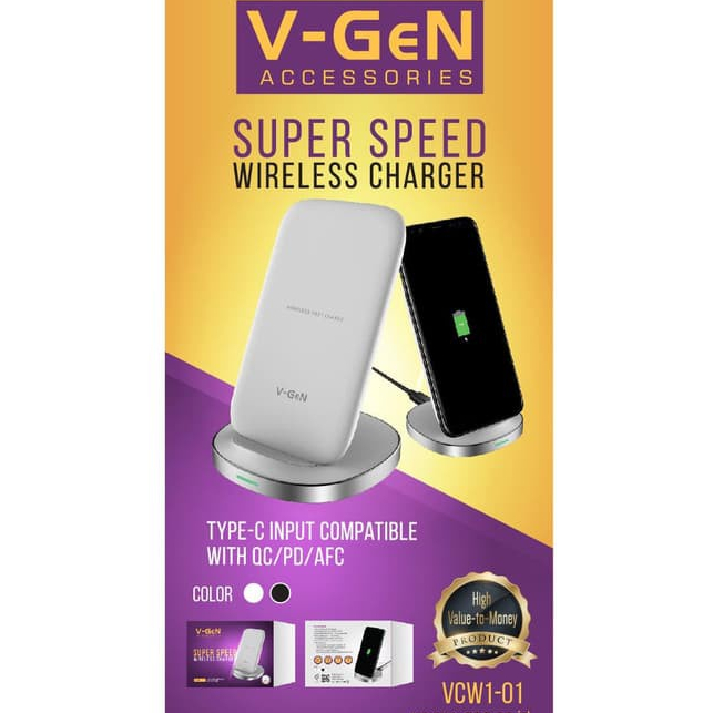 (NEW)  CHARGER V-GEN WIRELESS SUPER SPEED TYPE C INPUT COMPATIBLE FAST CHARGING TERMURAH