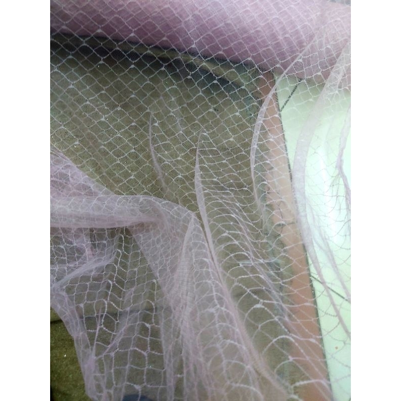 Kain Tile Akar / Soft Tulle Motif Maze / Bahan Halus Lembut Tanpa Glitter Dan Mutiara