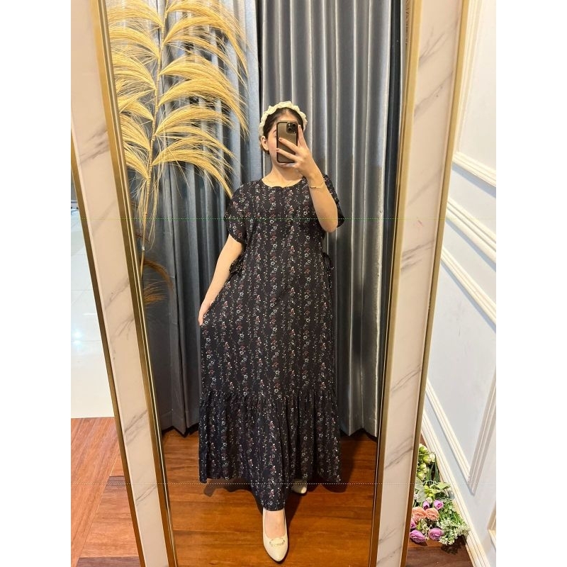 DRESS RUFFLE TALI SAMPING (DASTER MURAH PREMIUM KEKINIAN BUSUI FRIENDLY)