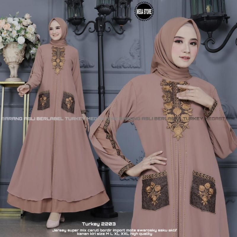 TURKEY 2201 BY MEGASTORE ABAYA BAJU LEBARAN