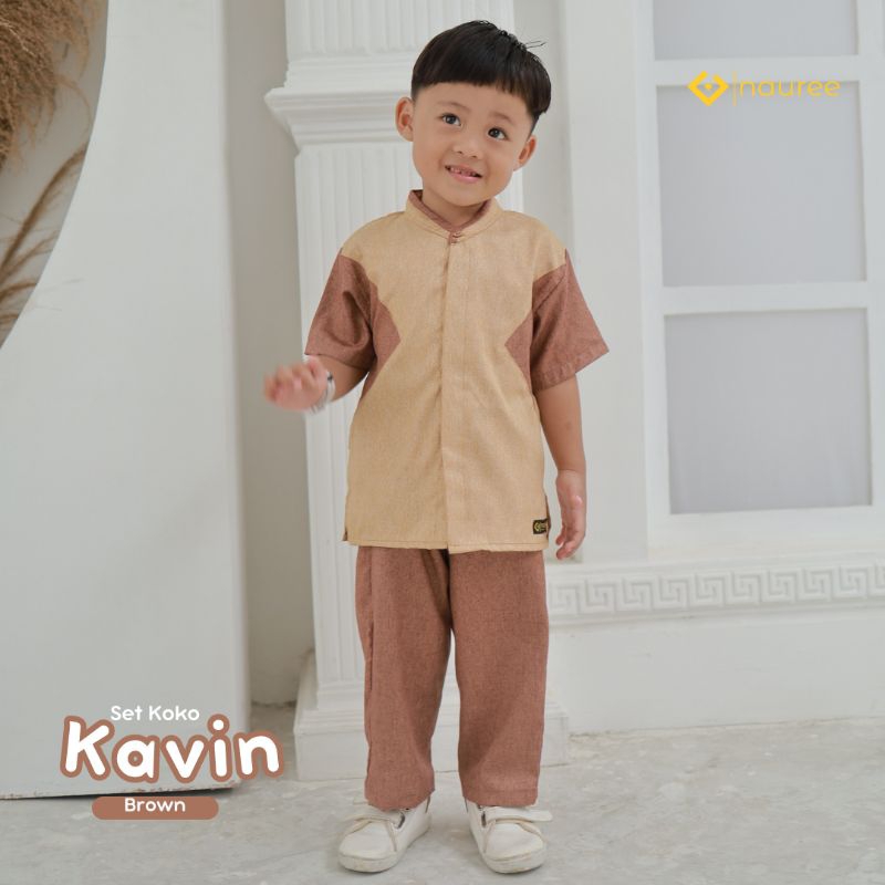 Nauree - Koko Kavin Baju Setelan Anak Laki Laki Usia 3 Bulan 1 2 3 4 5 6 Tahun Bahan Katun Madinah Adem Nyaman Halus Dengan Celana Tidak Gampang Kusut