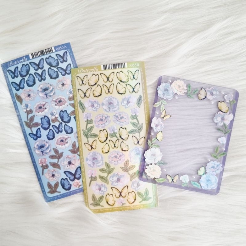 

Stiker Kupu Kupu dan Bunga Hologram Tahan Air Dekorasi Jurnal Ilustrasi StickerParty 0055