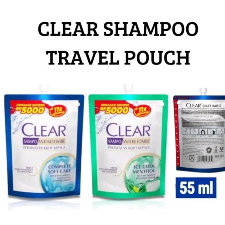 CLEAR shampoo Pouch 55ml anti ketombe