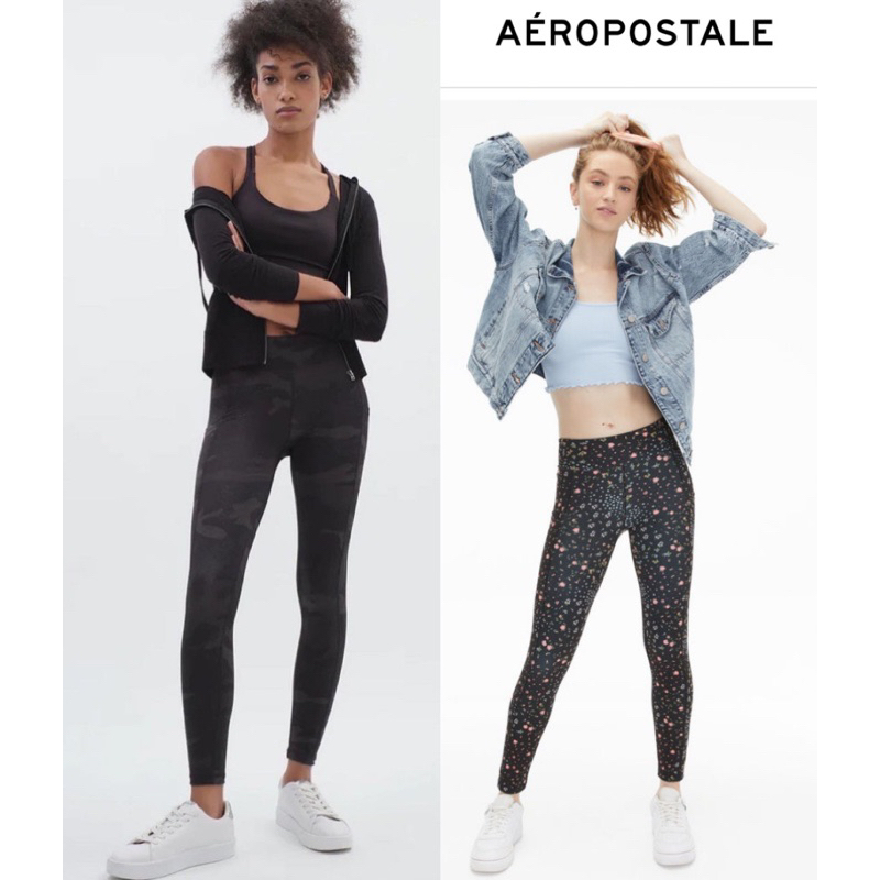 Leging olahraga wanita / AEROPOSTALE flex high waist sport pocket legging
