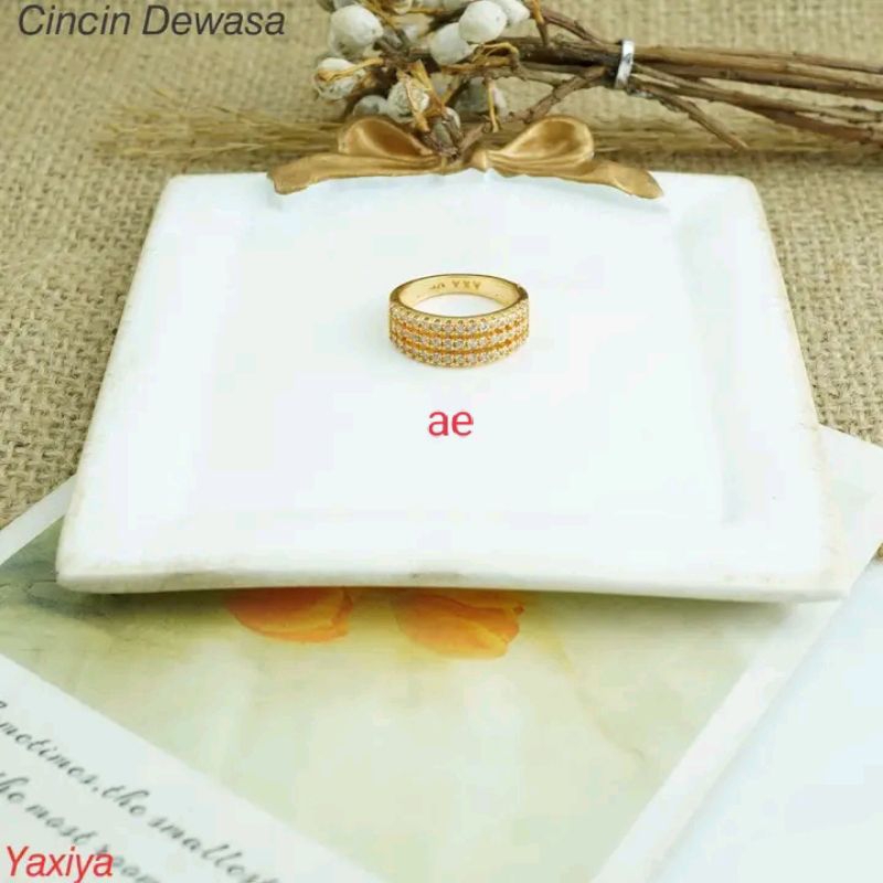 cincin zicron lapis emas 18k