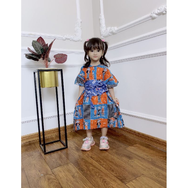 DRESS ANAK DAN OBI BELT IKAT PINGGANG KAIN